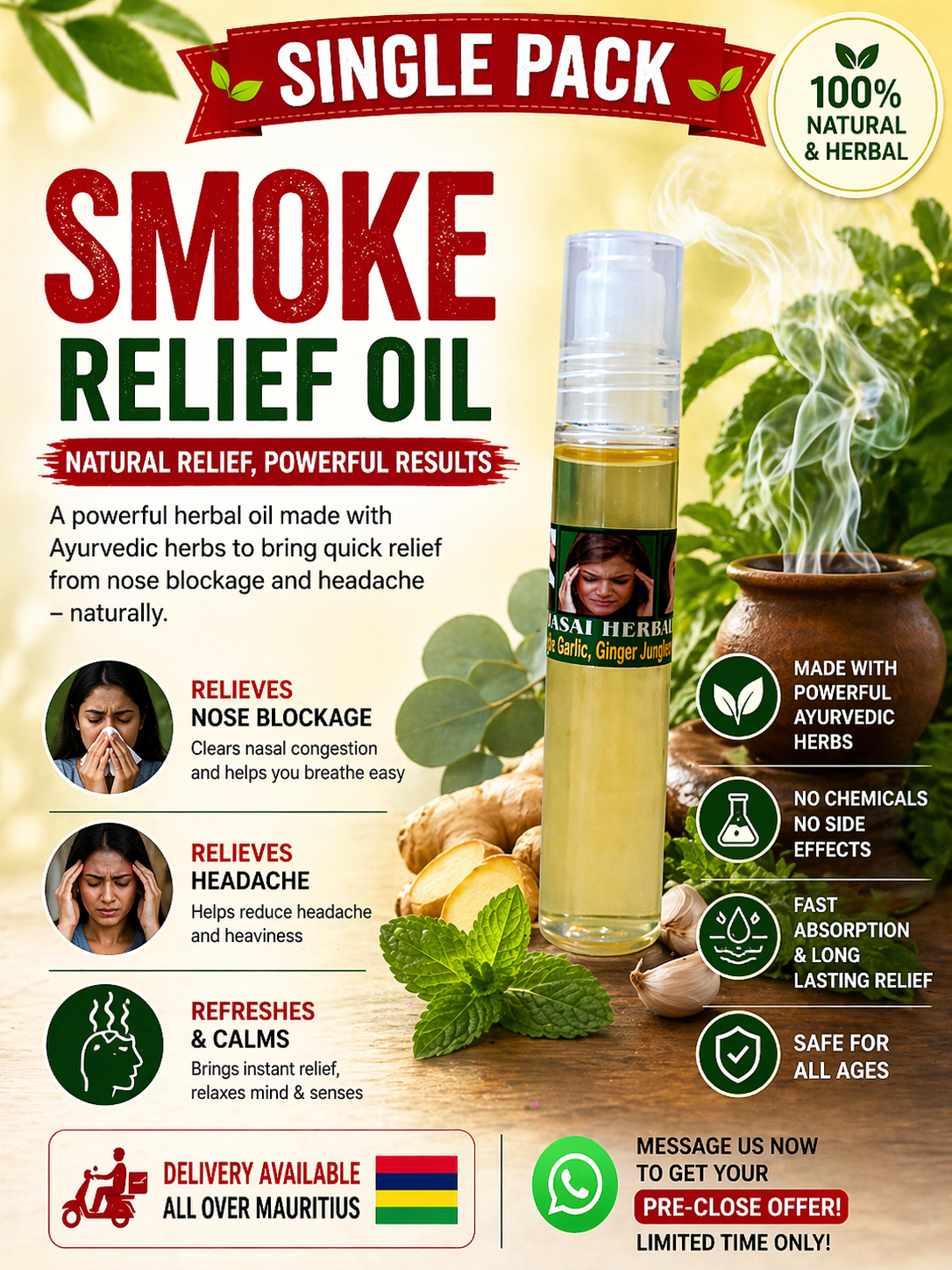 Natural Nasal Relief Roll-On Oil